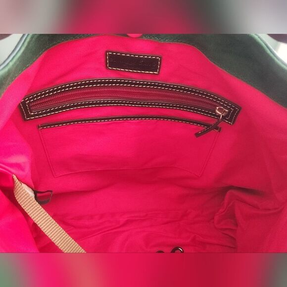 Dooney & Bourke Florentine Leather Twist Sac Shoulder Bag Teal - Picture 5 of 8